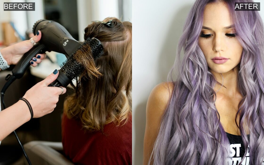 Before & after: colour & blow-dry